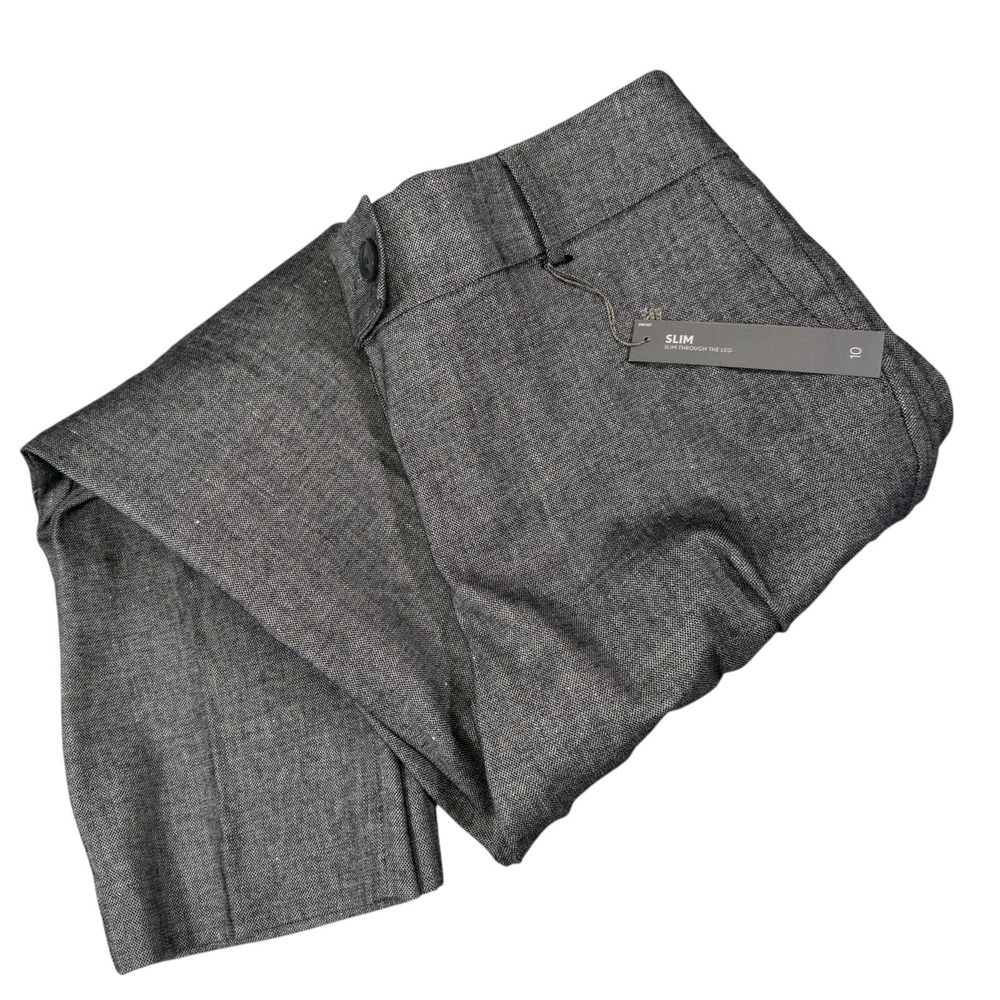 NEW Loft 10 Grey Slim Leg Dress Pants Tailored Officecore Business Casual